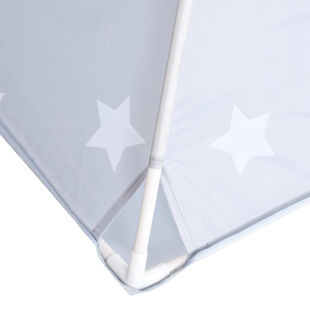 vidaXL Dječji šator tipi od poliestera s torbom sivi 115x115x160 cm