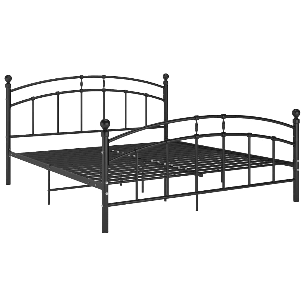 vidaXL Okvir za krevet crni metalni 160 x 200 cm