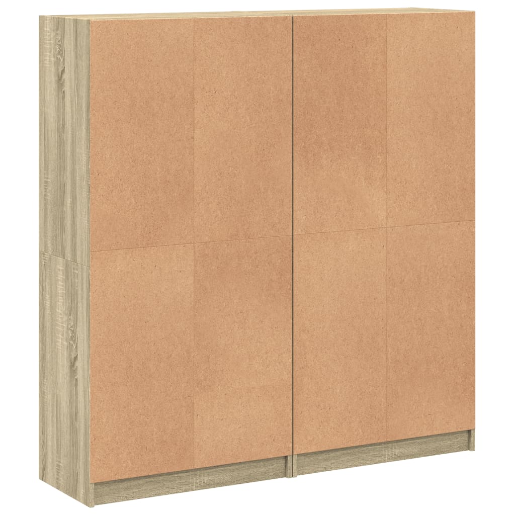 vidaXL Regal za knjige s vratima boja hrasta 136x37x142 cm drveni