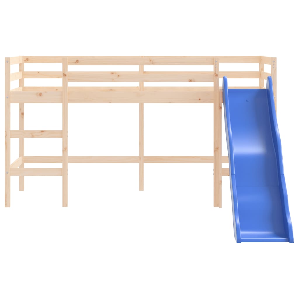 vidaXL Dječji krevet na kat s toboganom 80 x 200 cm masivna borovina