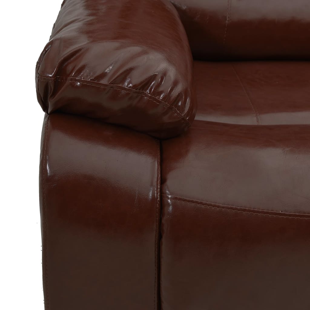 vidaXL 3-dijelni set sofa od umjetne kože smeđi