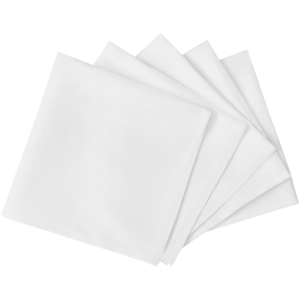 10 Bijelih Platnenih Ubrusa 50 x 50 cm