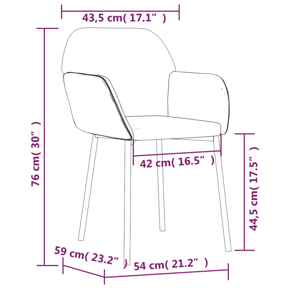 vidaXL Blagovaonske stolice 2 kom krem od tkanine i umjetne kože