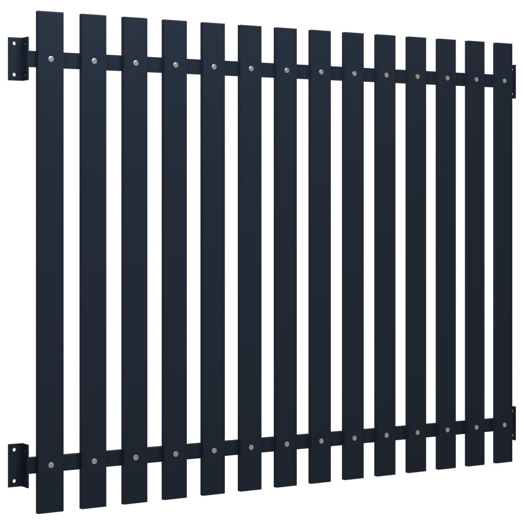 vidaXL Panel za ogradu antracit 170,5 x 170 cm čelik obložen prahom