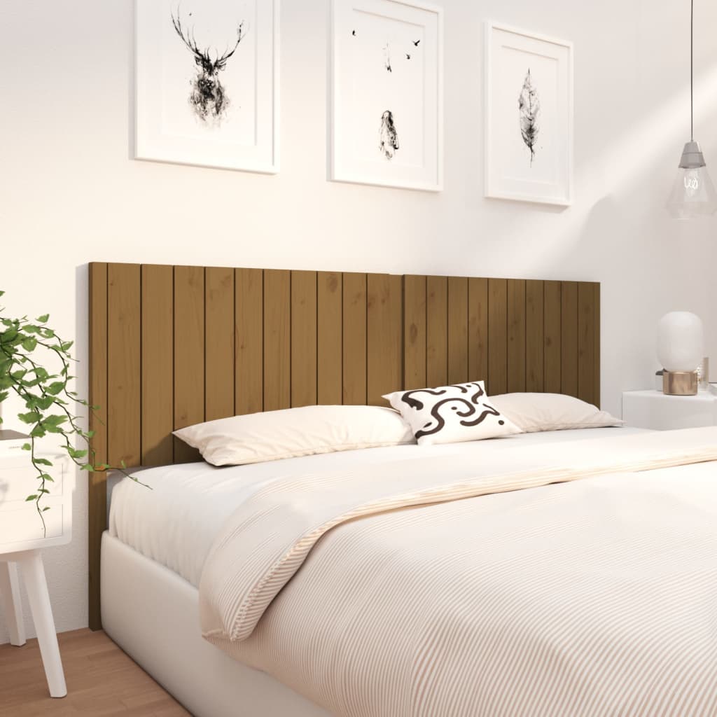vidaXL Uzglavlje za krevet boja meda 205,5x4x100 cm masivna borovina