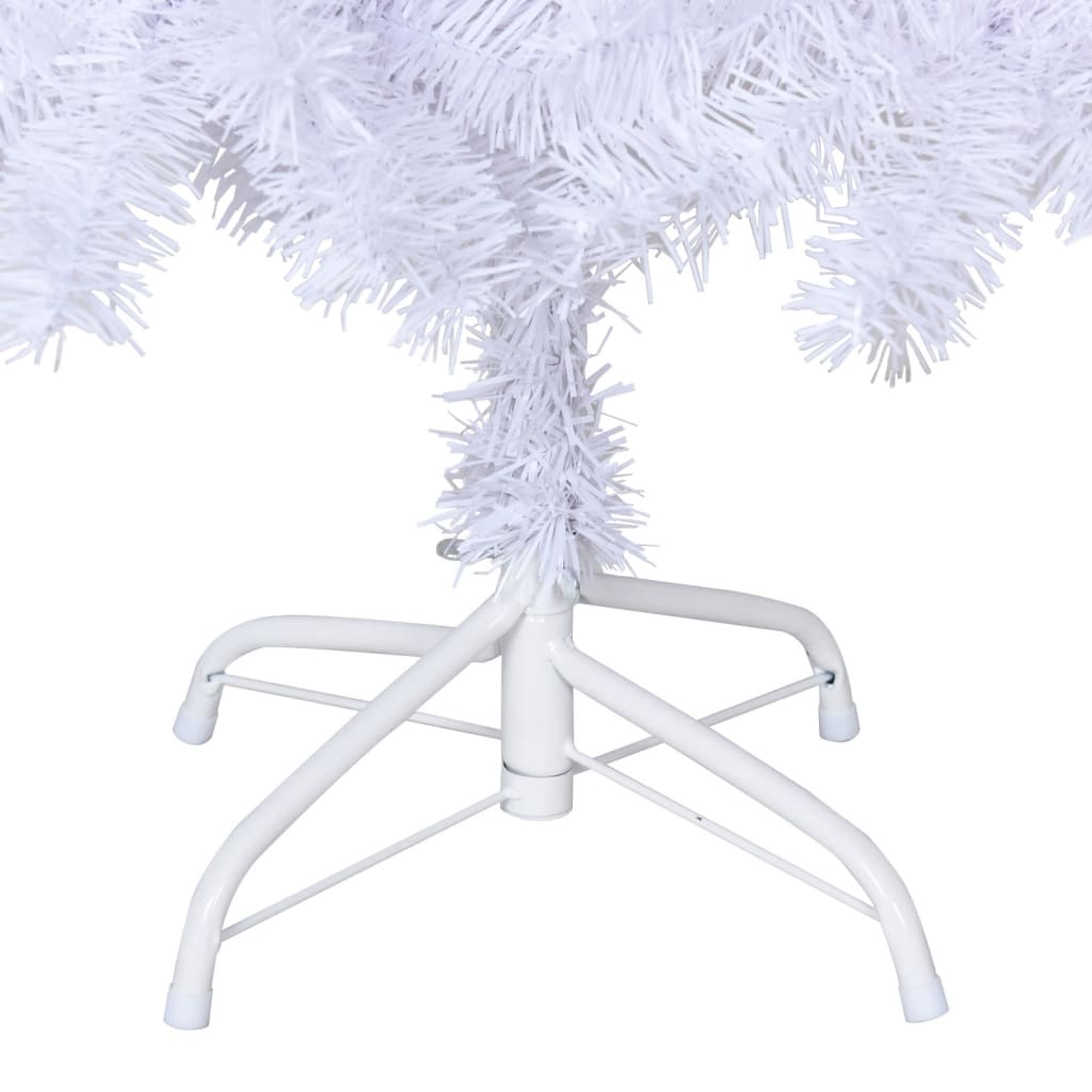 vidaXL Umjetno božićno drvce s gustim granama bijelo 210 cm PVC