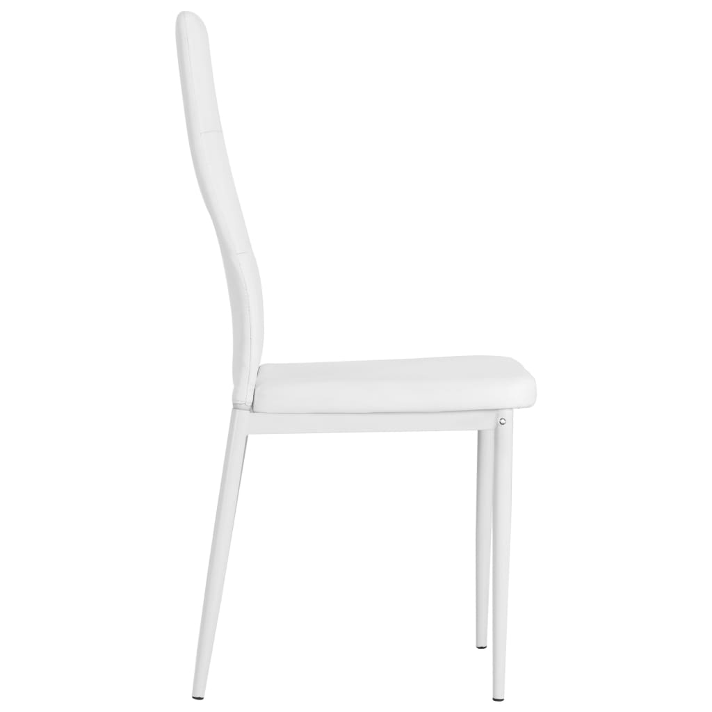 vidaXL Blagovaonske stolice od umjetne kože 2 kom bijele