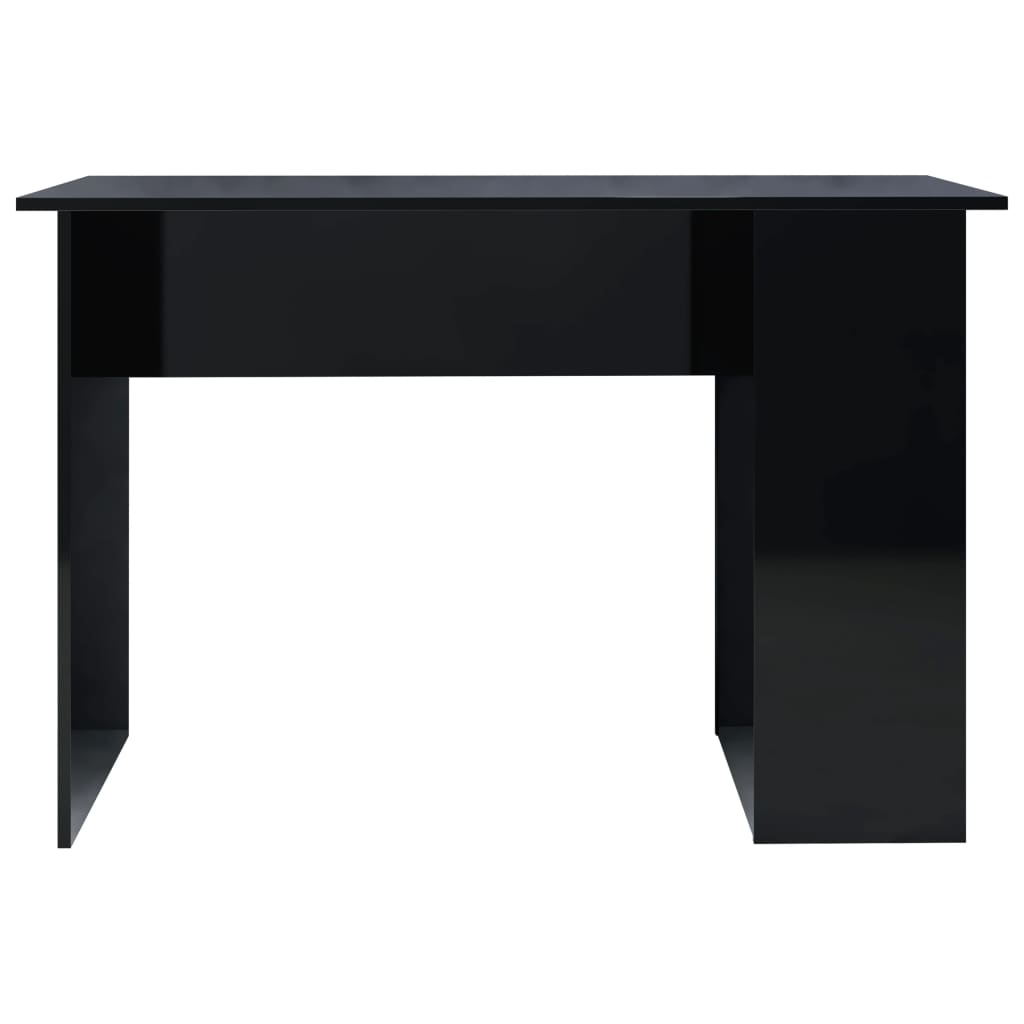vidaXL Radni stol visoki sjaj crni 110 x 60 x 73 cm od iverice