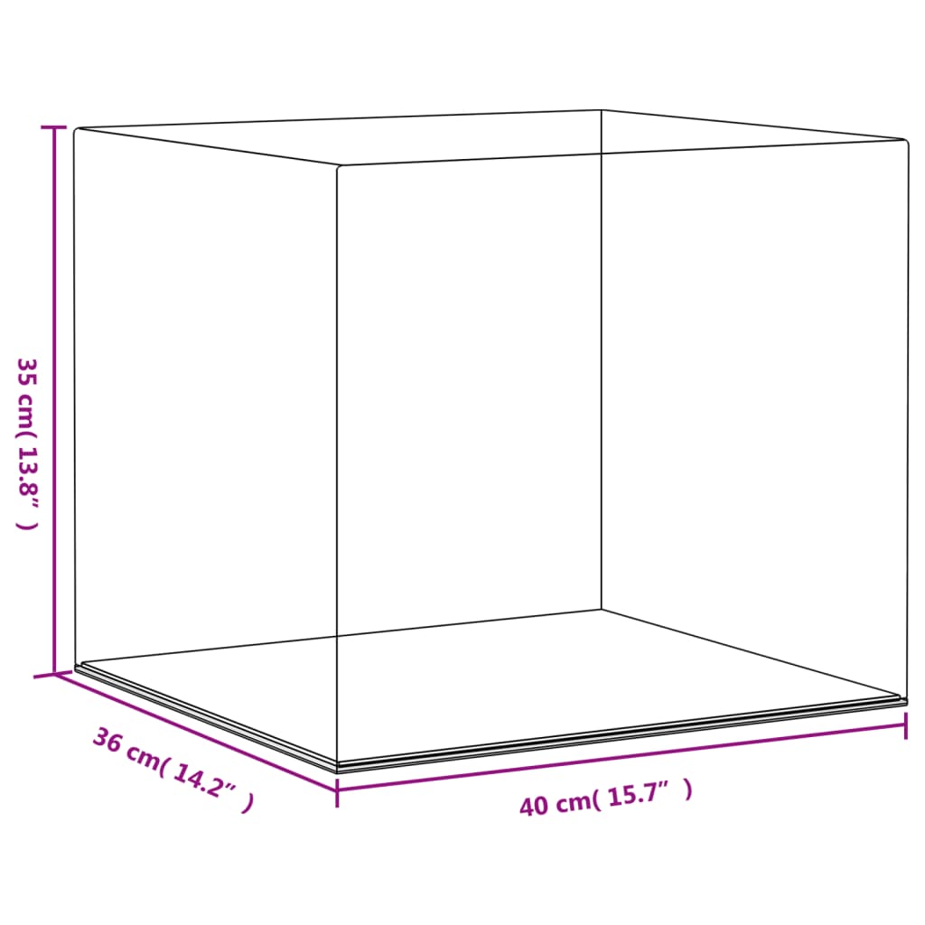 vidaXL Kutija za izlaganje prozirna 40 x 36 x 35 cm akrilna