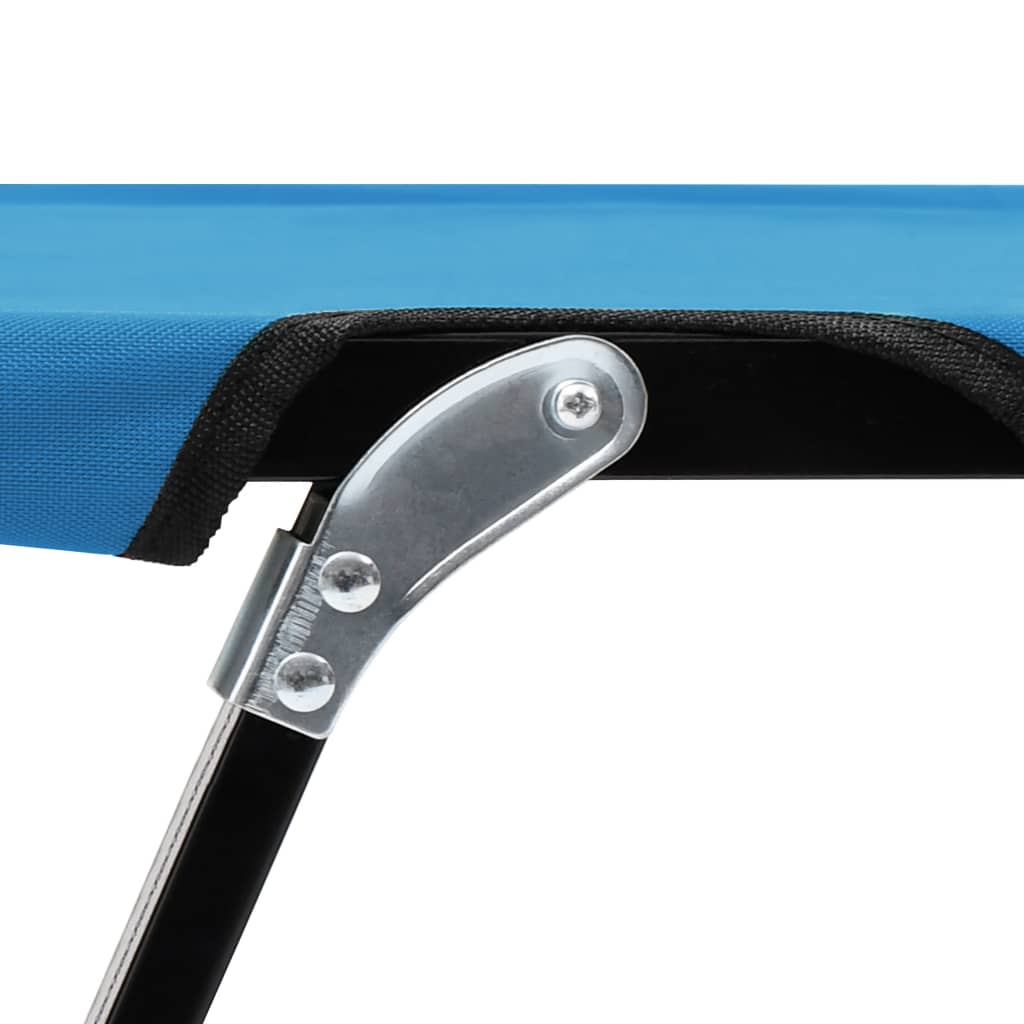 vidaXL Sklopiva ležaljka za sunčanje za dvije osobe plava čelična