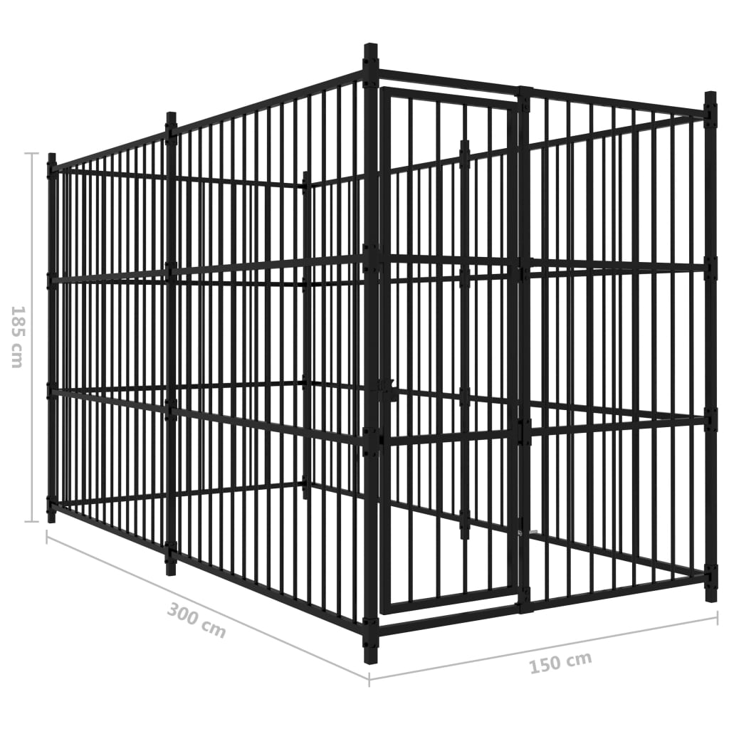 vidaXL Vanjski kavez za pse 300 x 150 x 185 cm