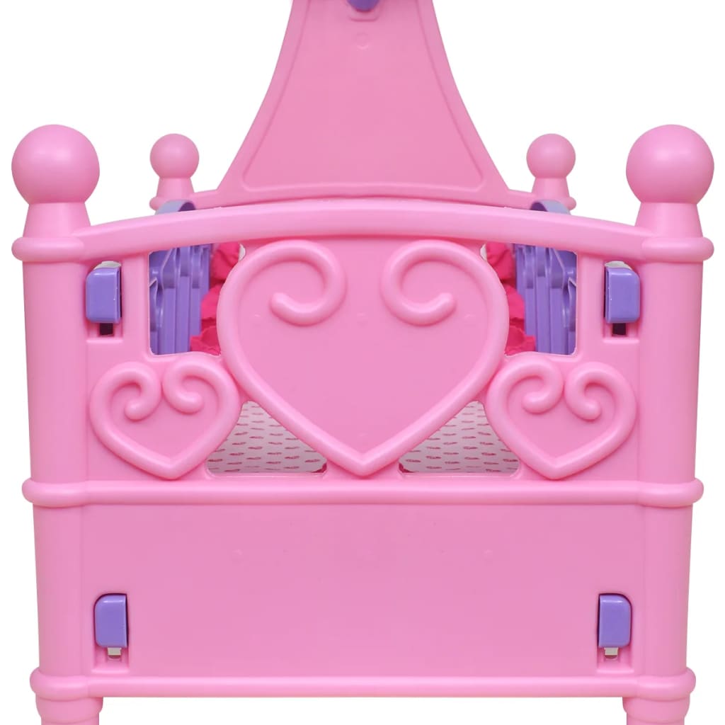 Dječja Igračka Krevet za Lutke pink + ljubičasta boja