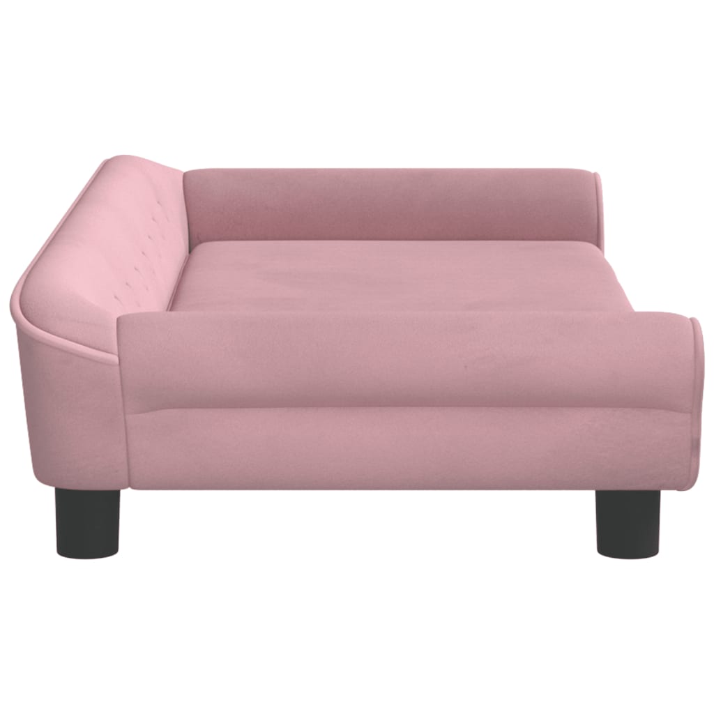 vidaXL Krevet za pse ružičasti 100 x 50 x 21 cm baršunasti
