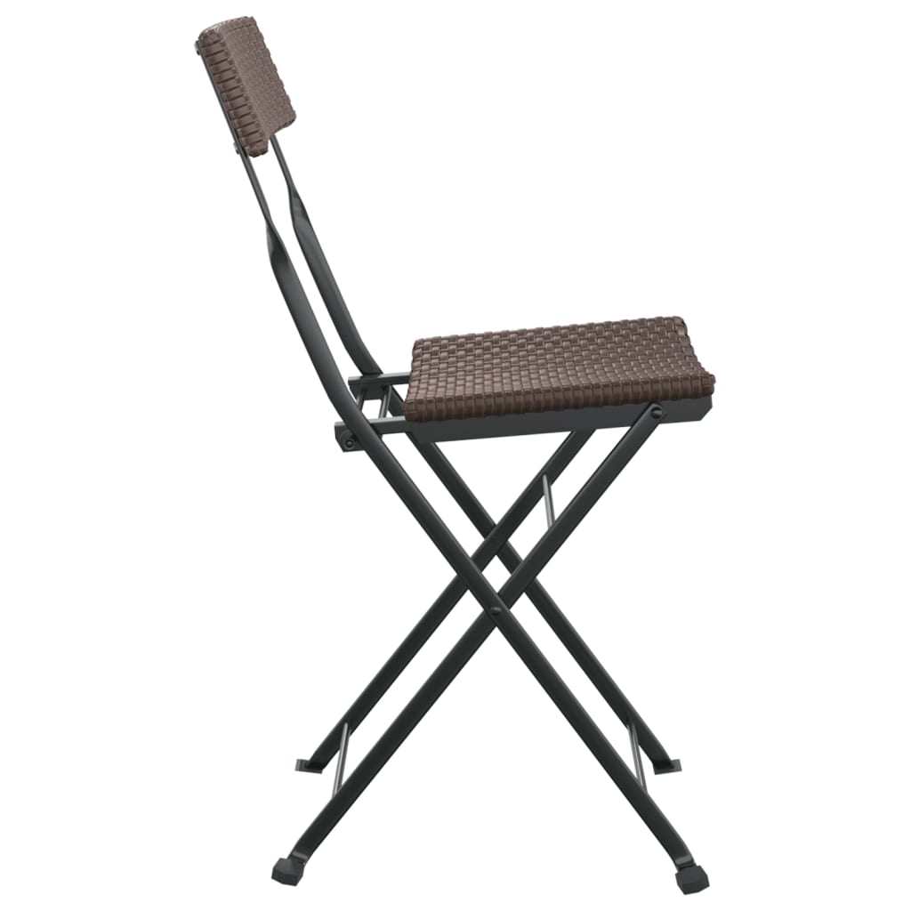 vidaXL Sklopive bistro stolice 6 kom smeđe od poliratana i čelika