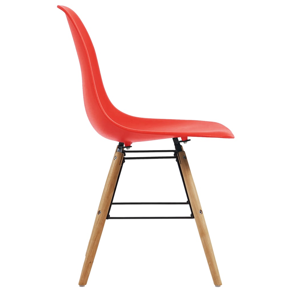vidaXL Blagovaonske stolice od plastike 4 kom crvene