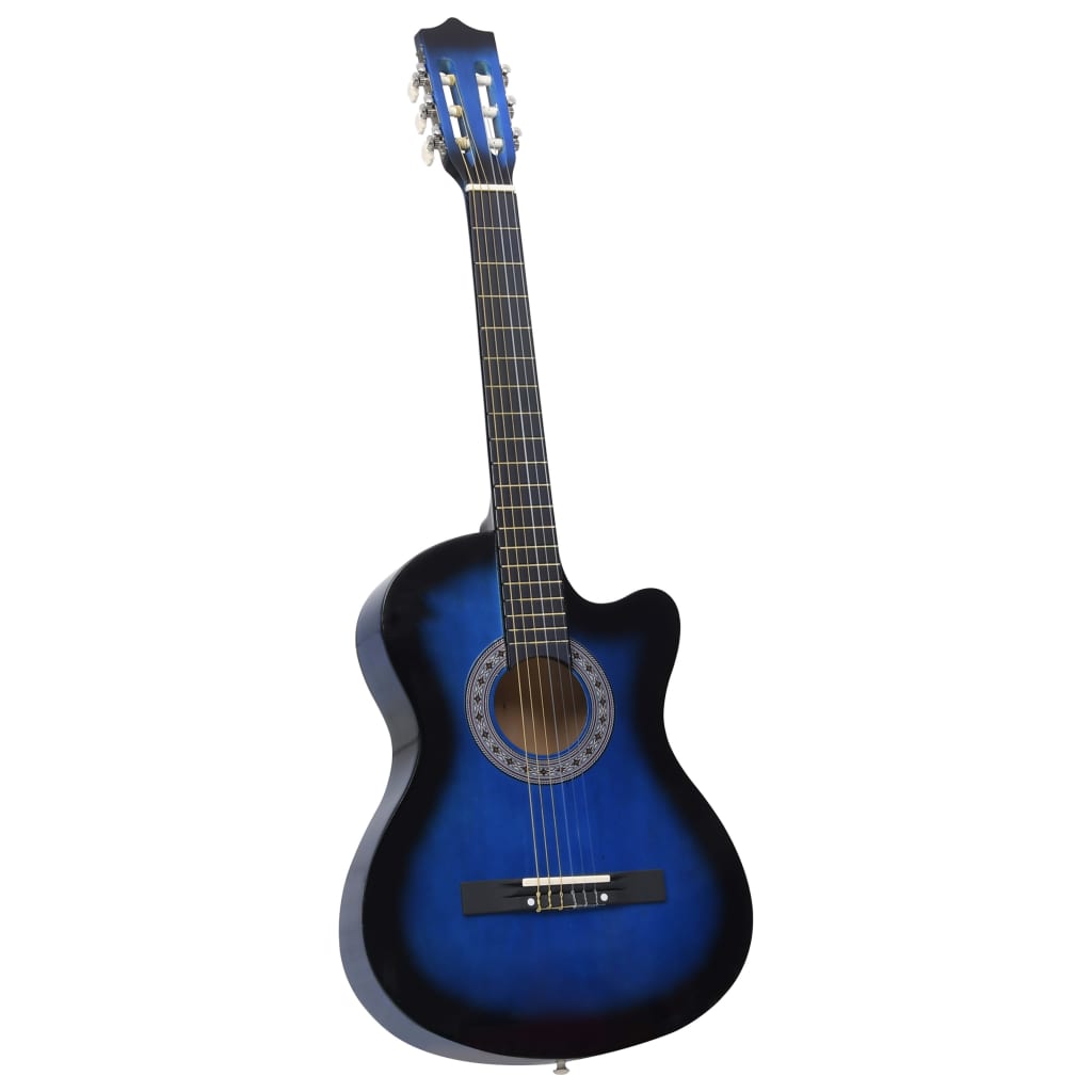 vidaXL 12-dijelni set klasične gitare Western sa 6 žica plavi 38 "