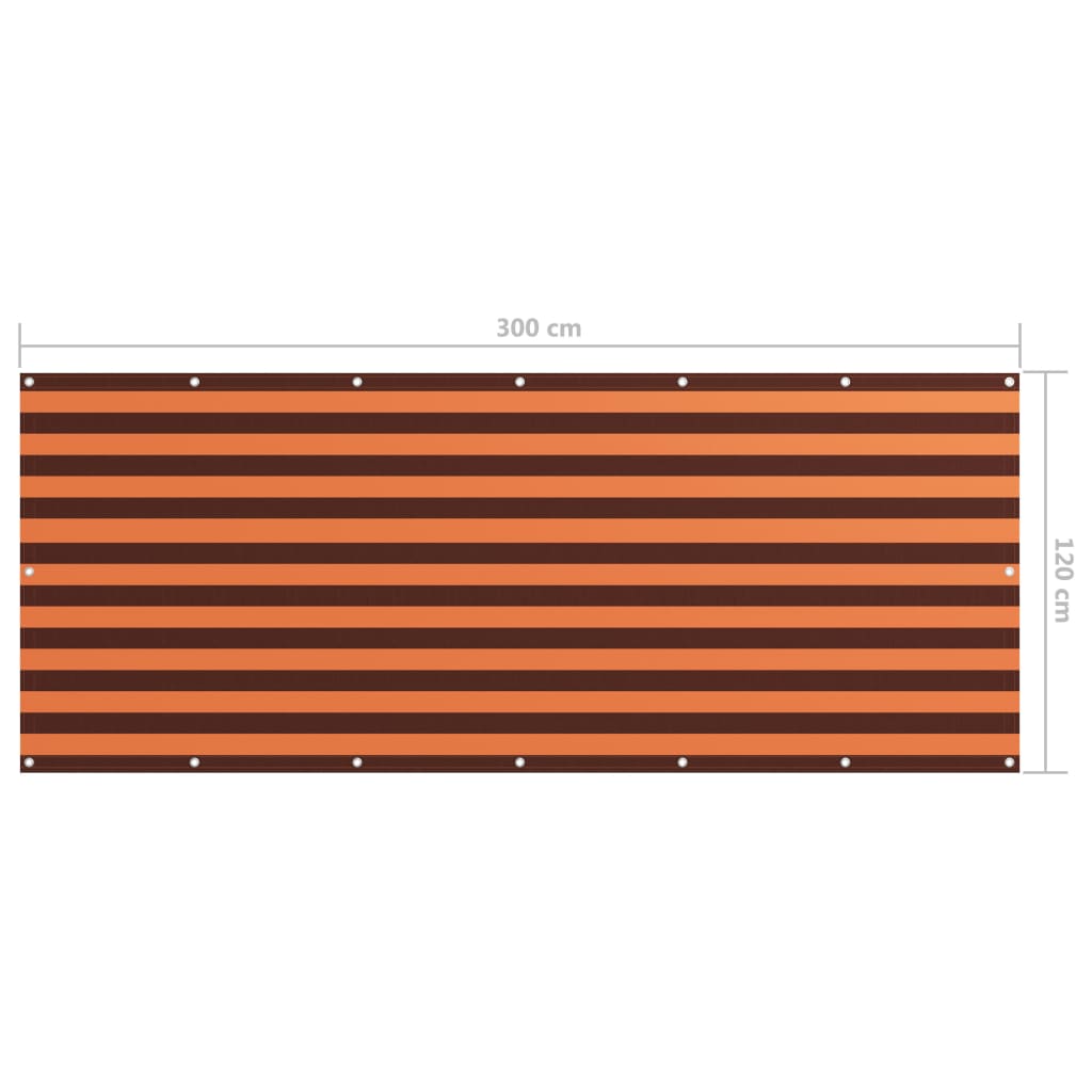 vidaXL Balkonski zastor narančasto-smeđi 120x300 cm od tkanine Oxford