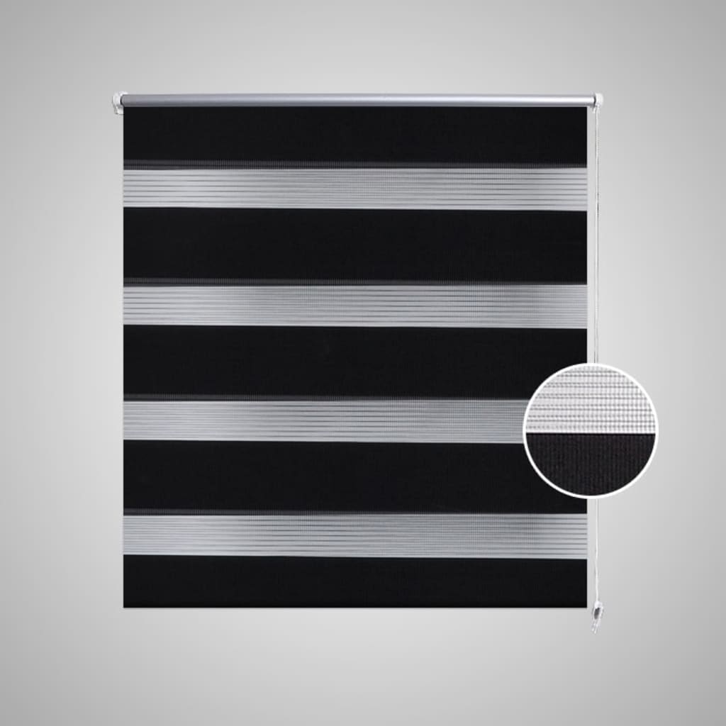Rolo crne zavjese sa zebrastim linijama 100 x 175 cm