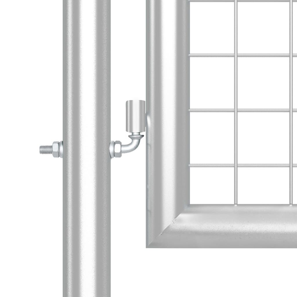 vidaXL Mrežasta vrtna vrata srebrna 300 x 175 cm pocinčani čelik