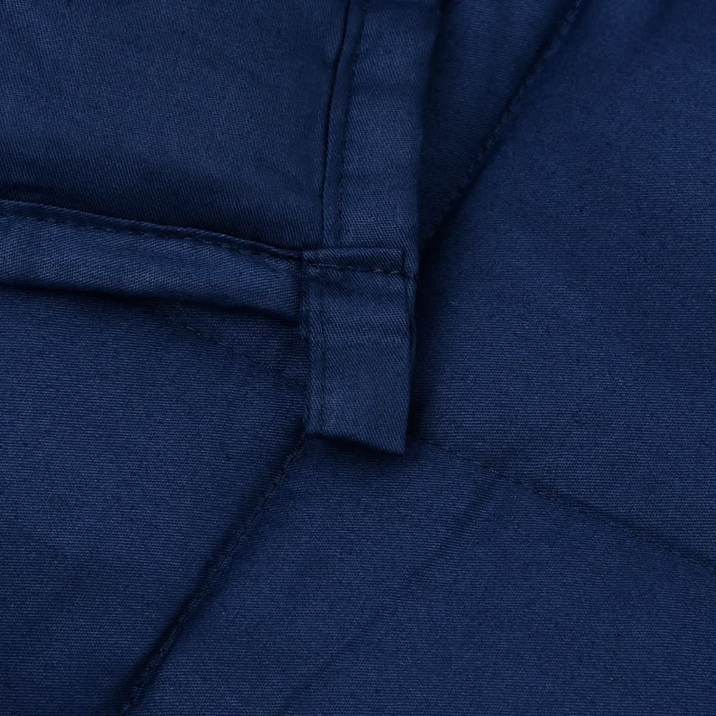 vidaXL Teška deka plava 220x240 cm 15 kg od tkanine