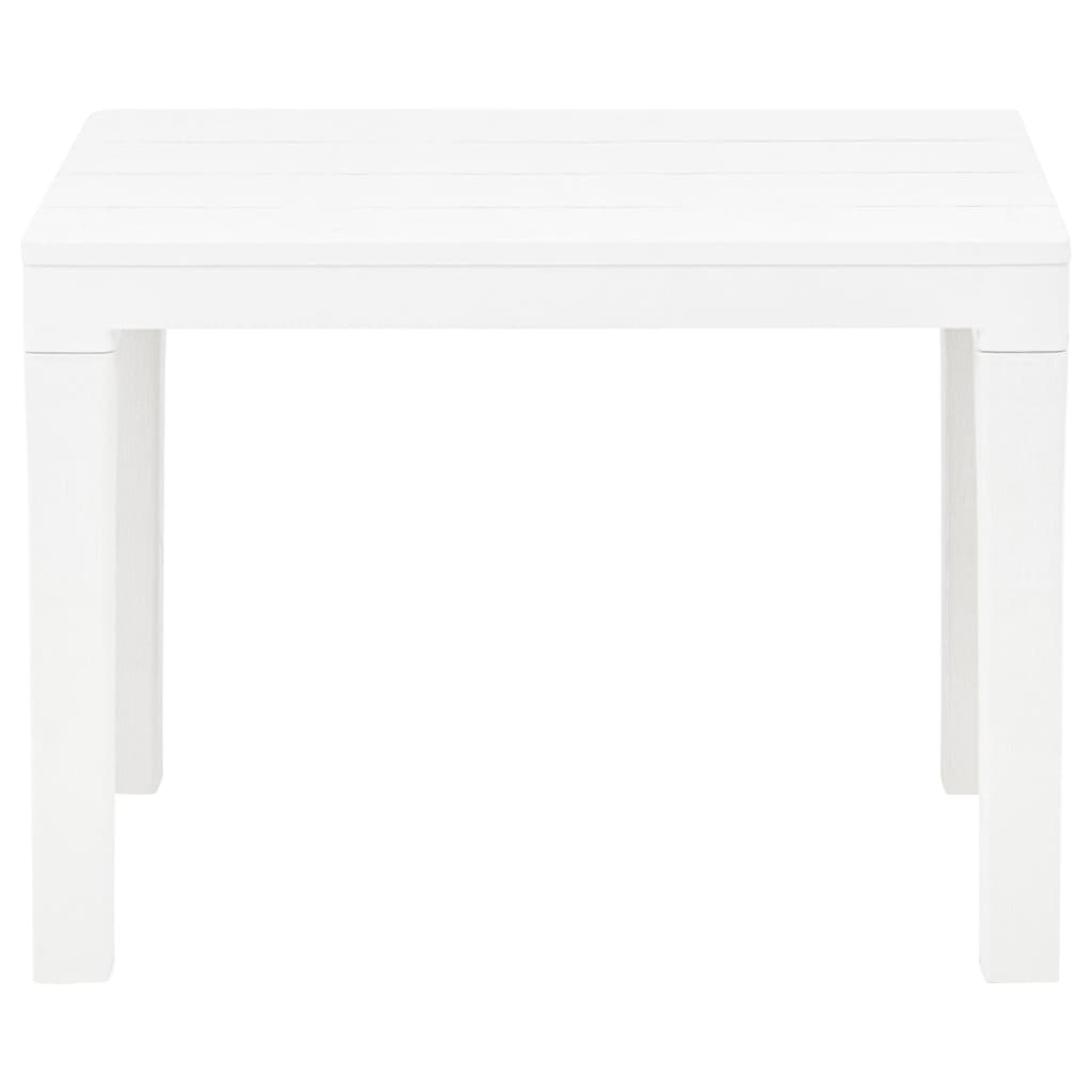 vidaXL Vrtni stol s 2 klupe plastični bijeli