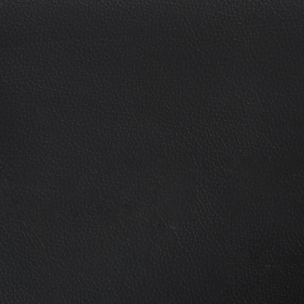vidaXL Trosjed s tabureom crni 180 cm od umjetne kože