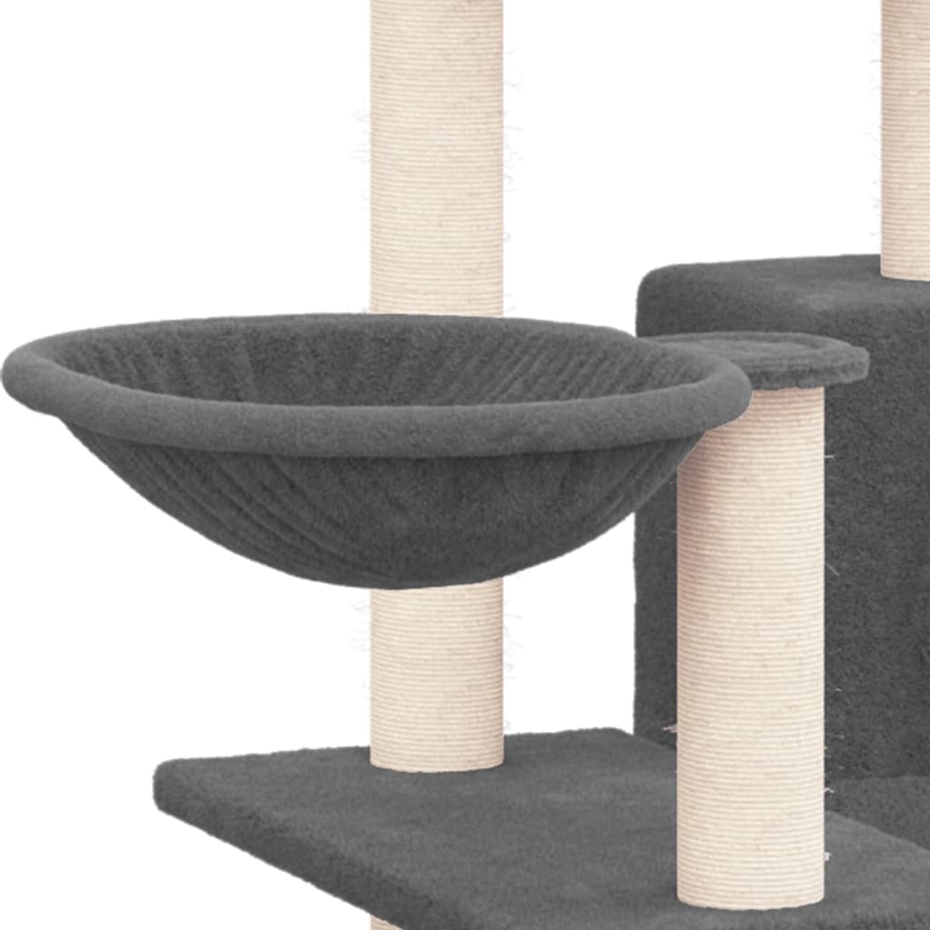 vidaXL Penjalica za mačke sa stupovima za grebanje tamnosiva 82 cm
