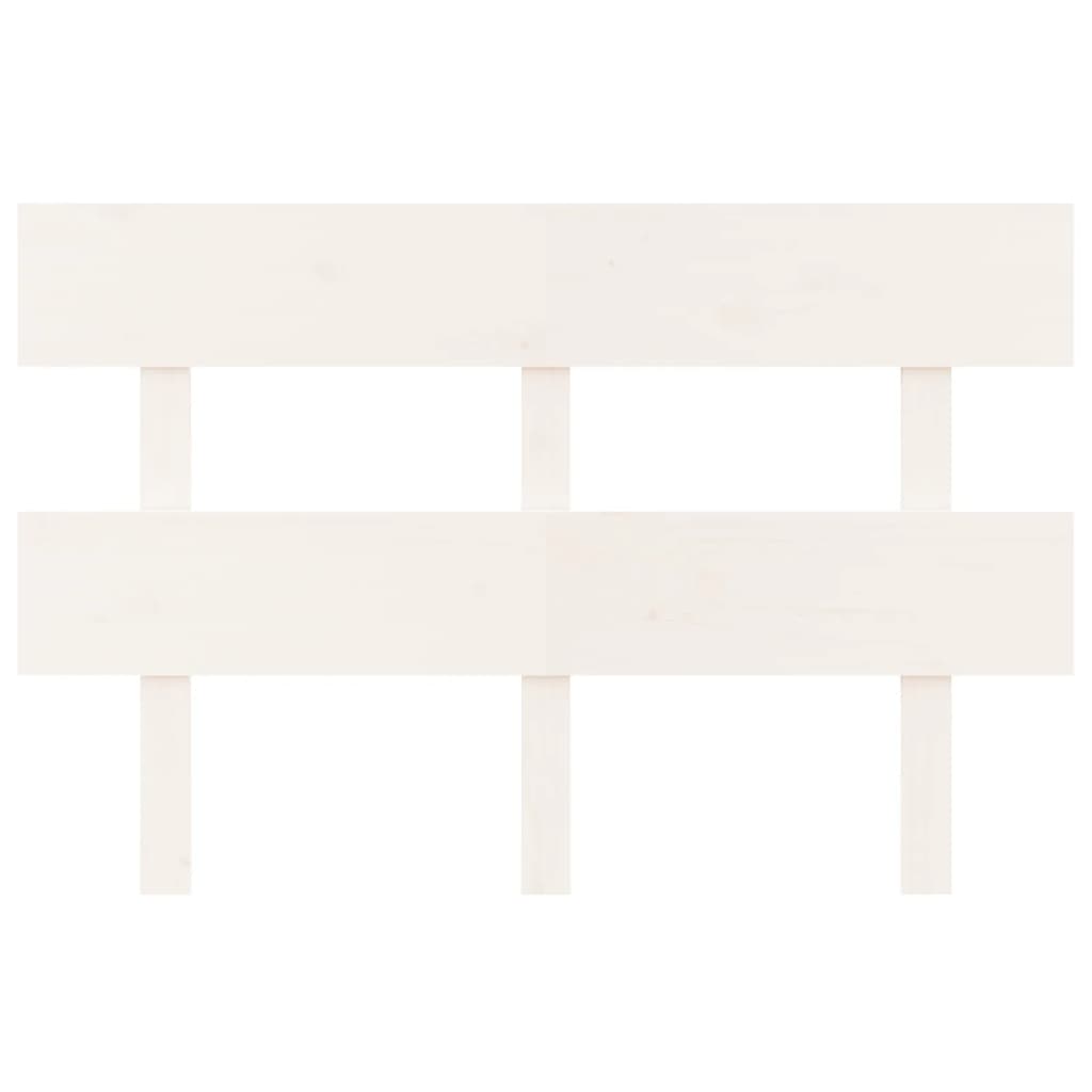 vidaXL Uzglavlje za krevet bijelo 124 x 3 x 81 cm od masivne borovine
