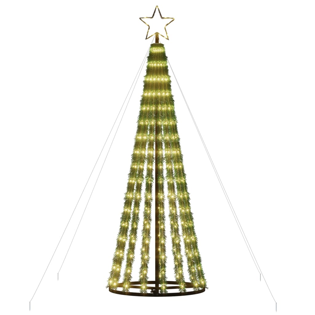vidaXL Svjetleći stožac za božićno drvce 275 LED topli bijeli 180 cm
