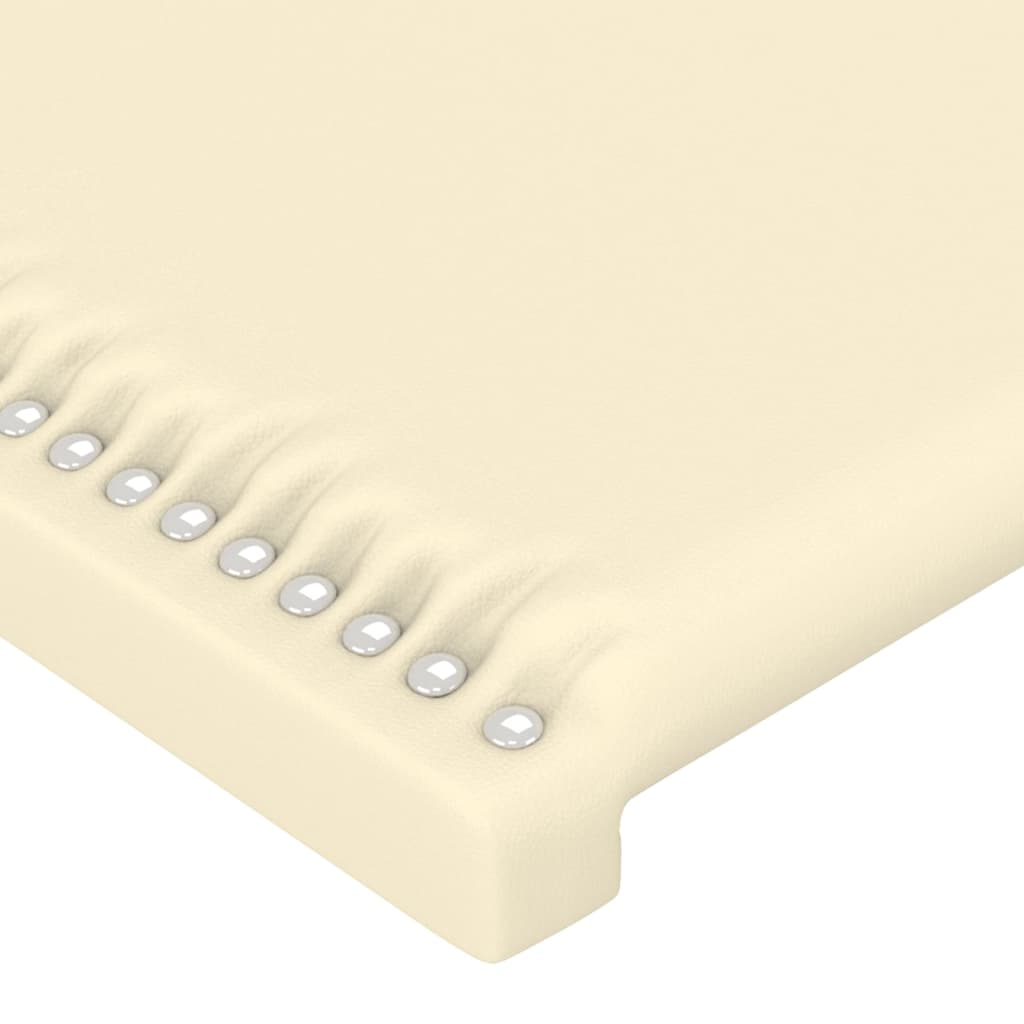 vidaXL Okvir za krevet s uzglavljem krem 160x200 cm od umjetne kože