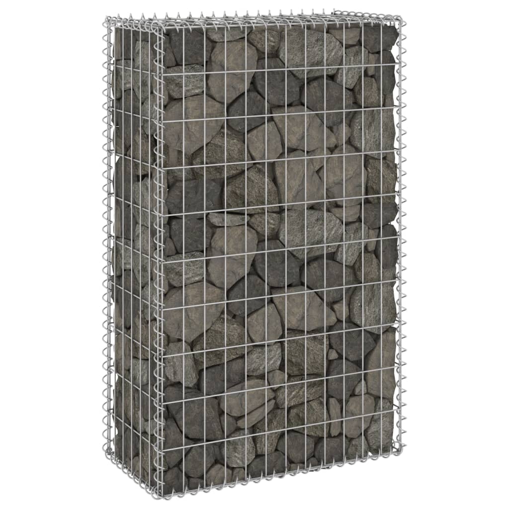 vidaXL Gabionski zid s poklopcima od pocinčanog čelika 60x30x100 cm