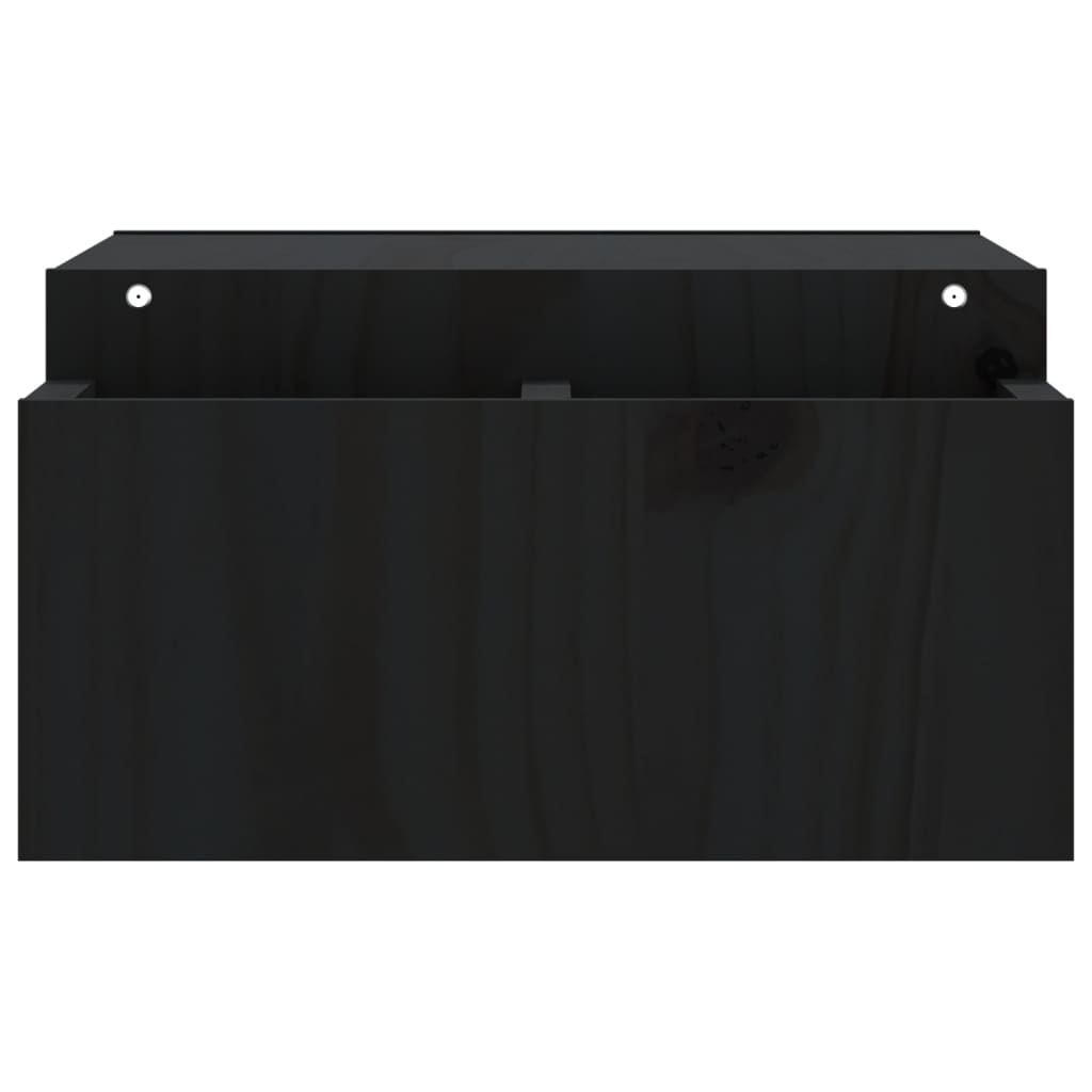 vidaXL Stalak za monitor crni 70x27,5x15 cm od masivne borovine