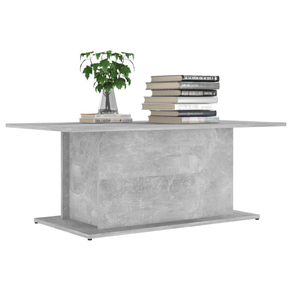 vidaXL Stolić za kavu siva boja betona 102 x 55,5 x 40 cm od iverice