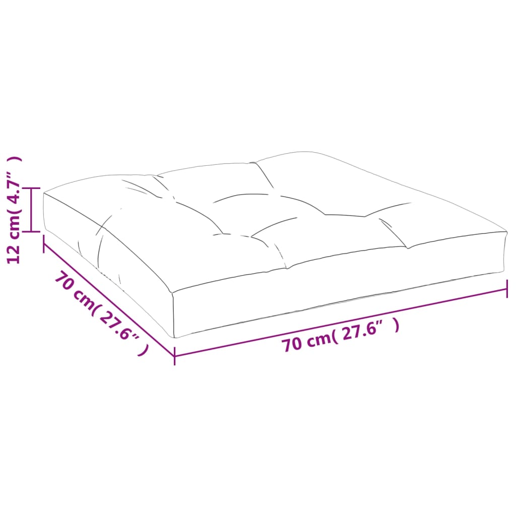 vidaXL Jastuk za sofu od paleta s uzorkom lišća 70 x 70 x 12 cm