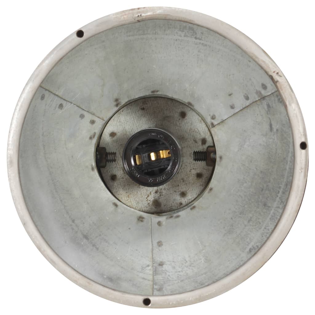vidaXL Industrijska stropna svjetiljka srebrna E27 od drva manga
