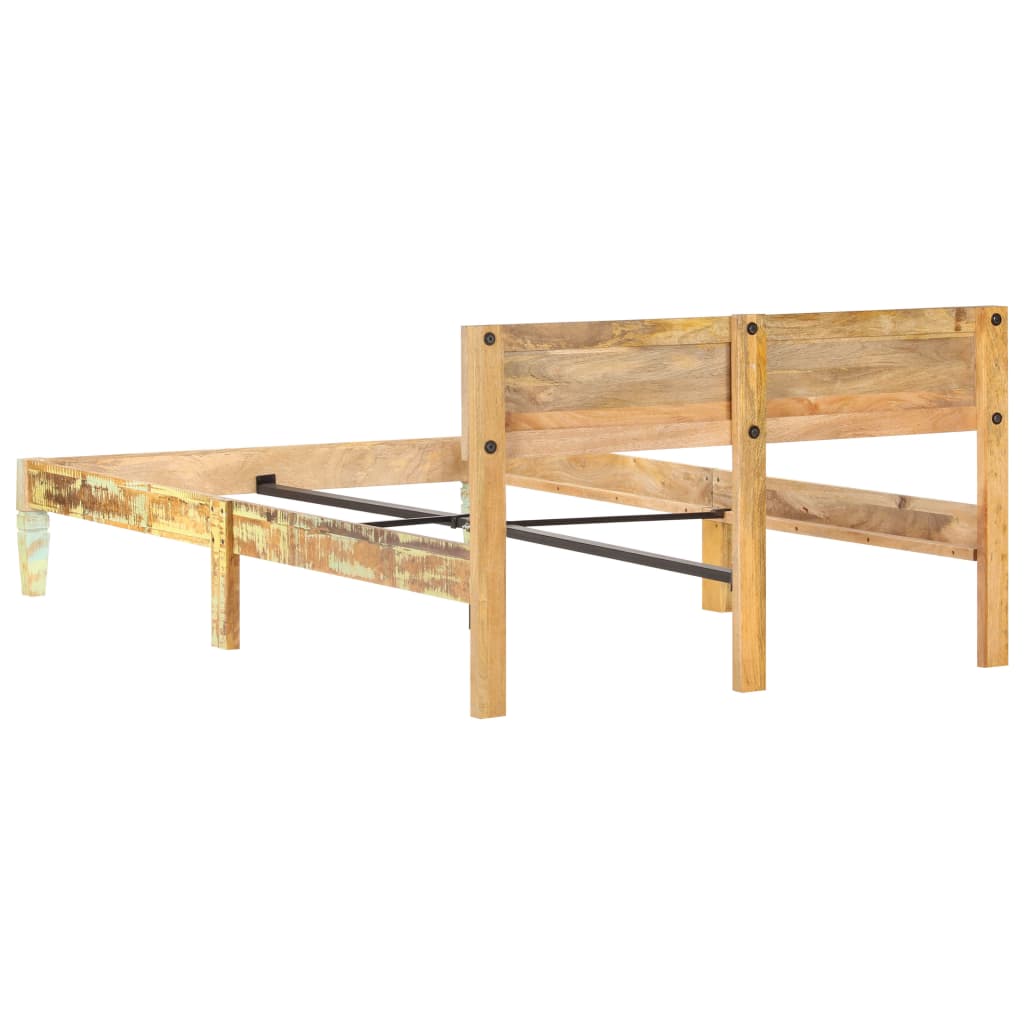 vidaXL Okvir za krevet od masivnog obnovljenog drva 120 x 200 cm