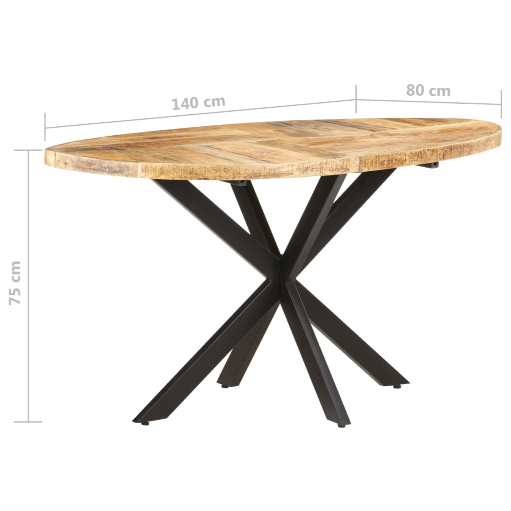 vidaXL Blagovaonski stol 140 x 80 x 75 cm od masivnog drva manga