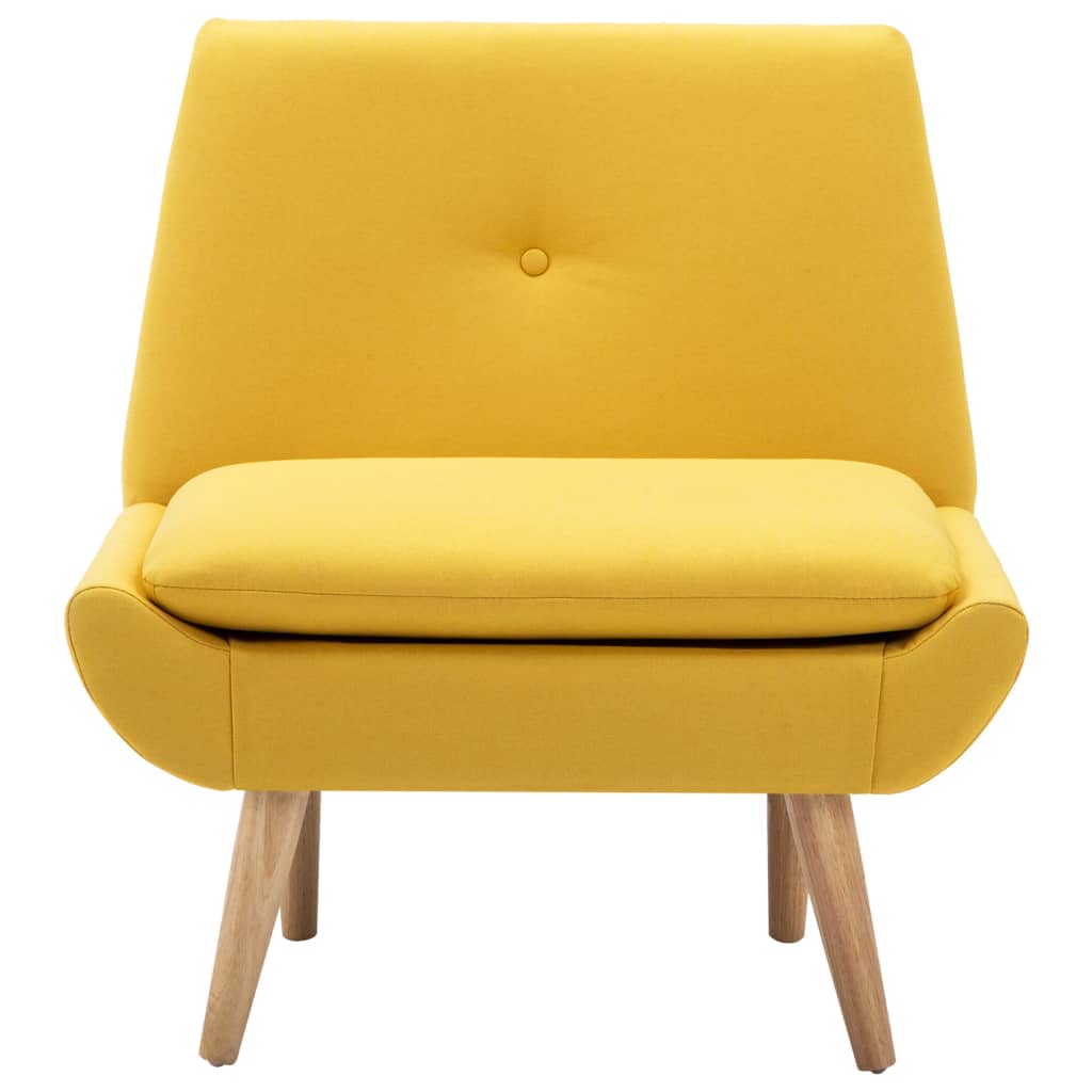 vidaXL Fotelja od tkanine žuta