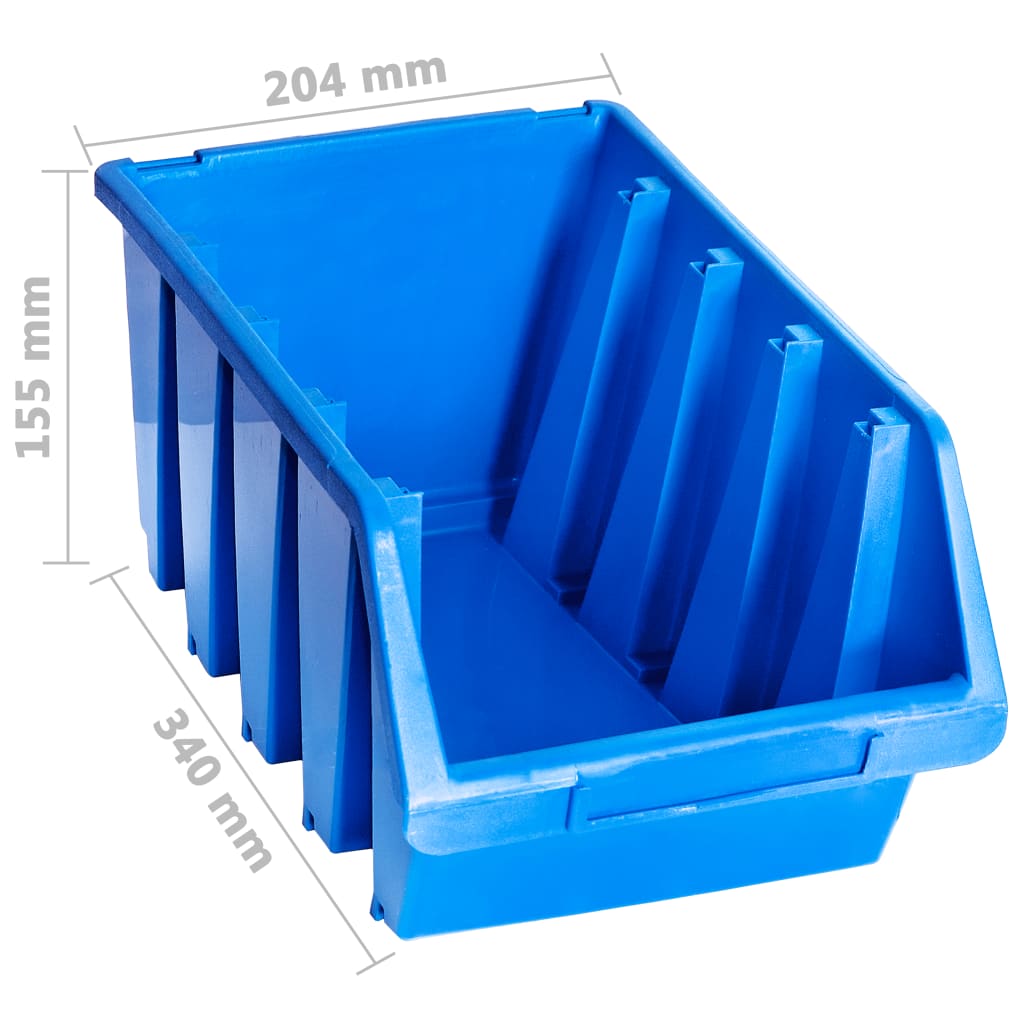 vidaXL Složive kutije za pohranu 14 kom plave plastične