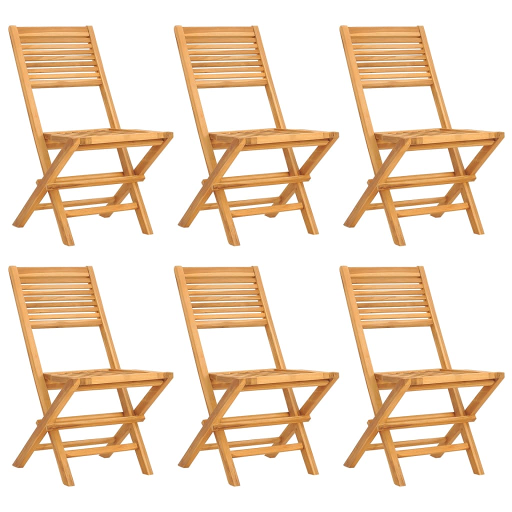 vidaXL Sklopive vrtne stolice 6 kom 47x62x90 cm od masivne tikovine