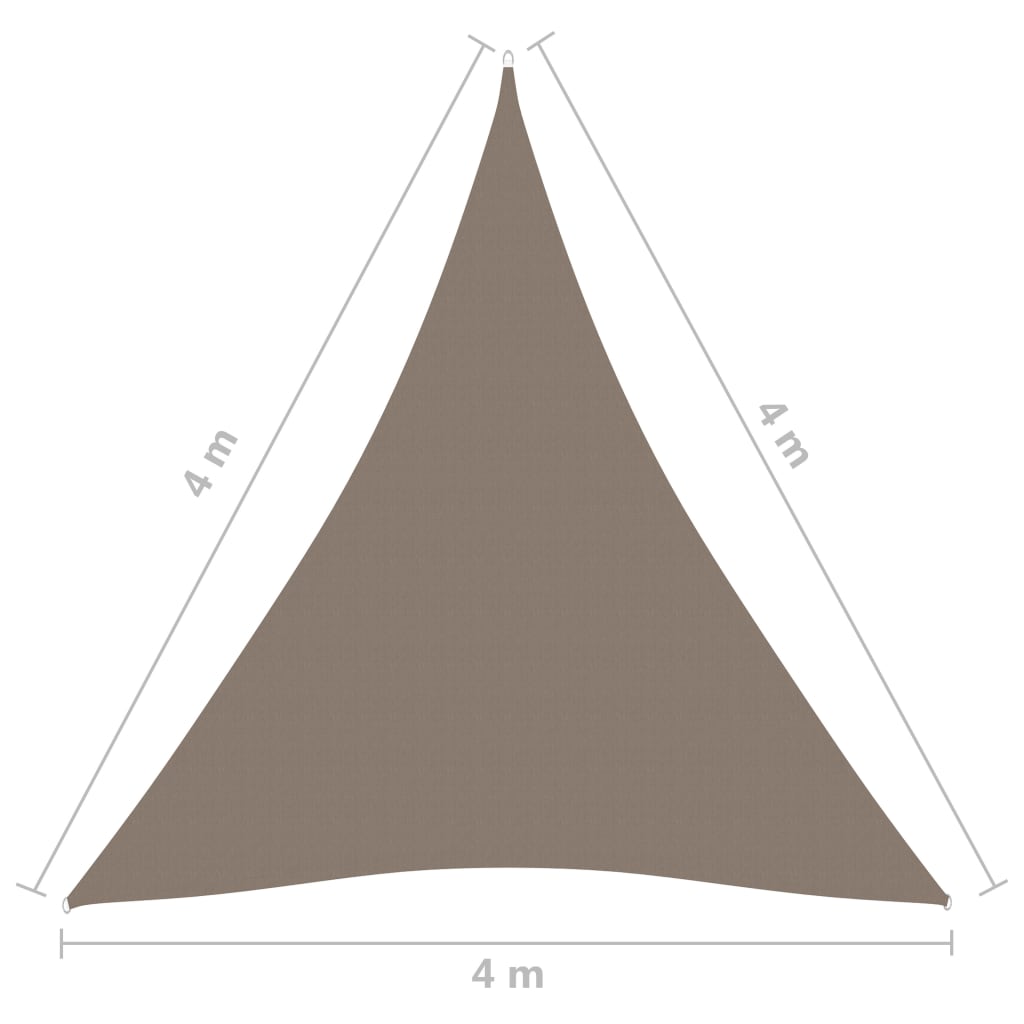 vidaXL Jedro protiv sunca od tkanine trokutasto 4 x 4 x 4 m smeđe-sivo