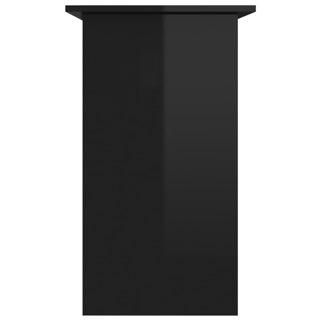 vidaXL Radni stol visoki sjaj crni 80 x 45 x 74 cm od iverice