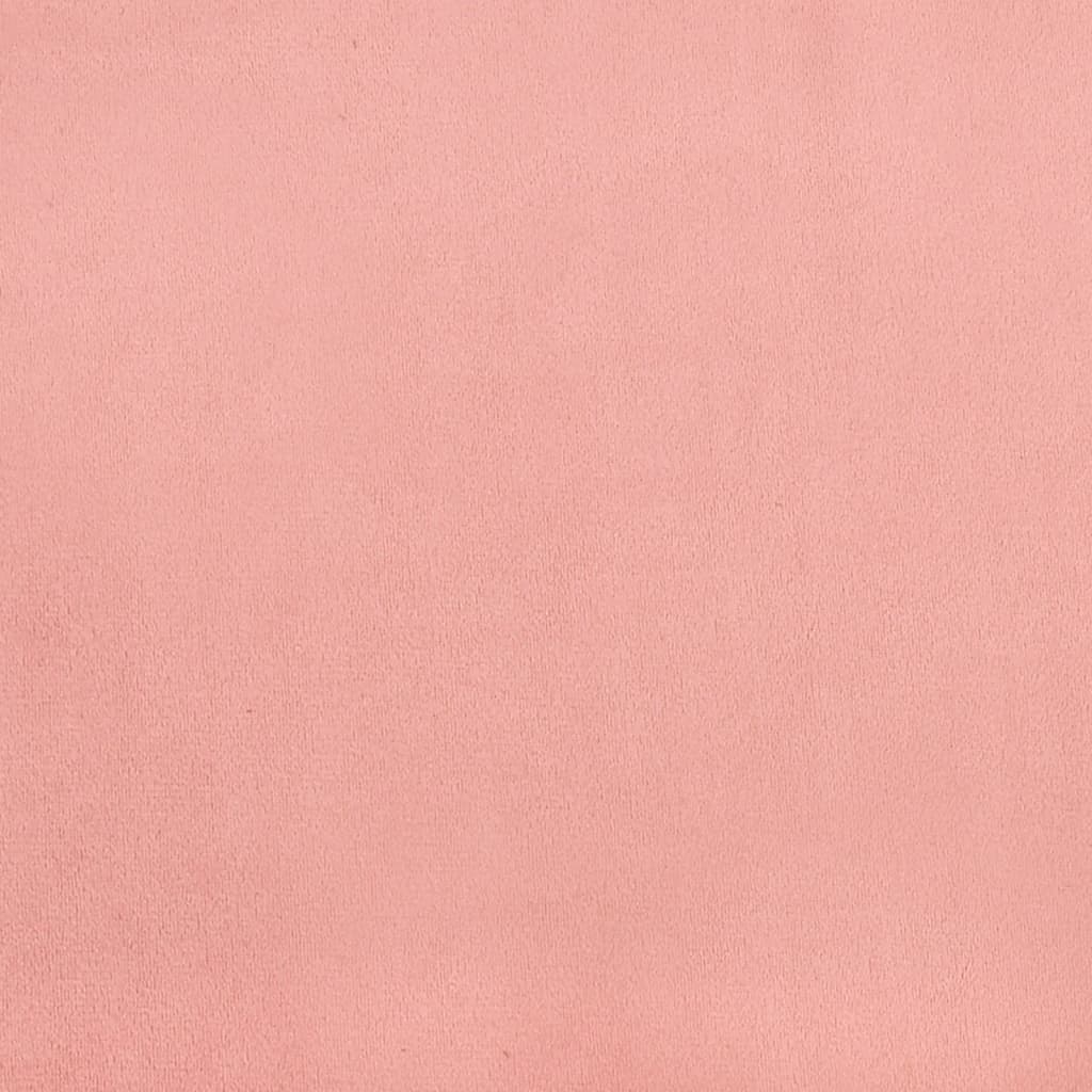 vidaXL Uzglavlje s ušima ružičasti 203x16x118/128 cm baršunasti