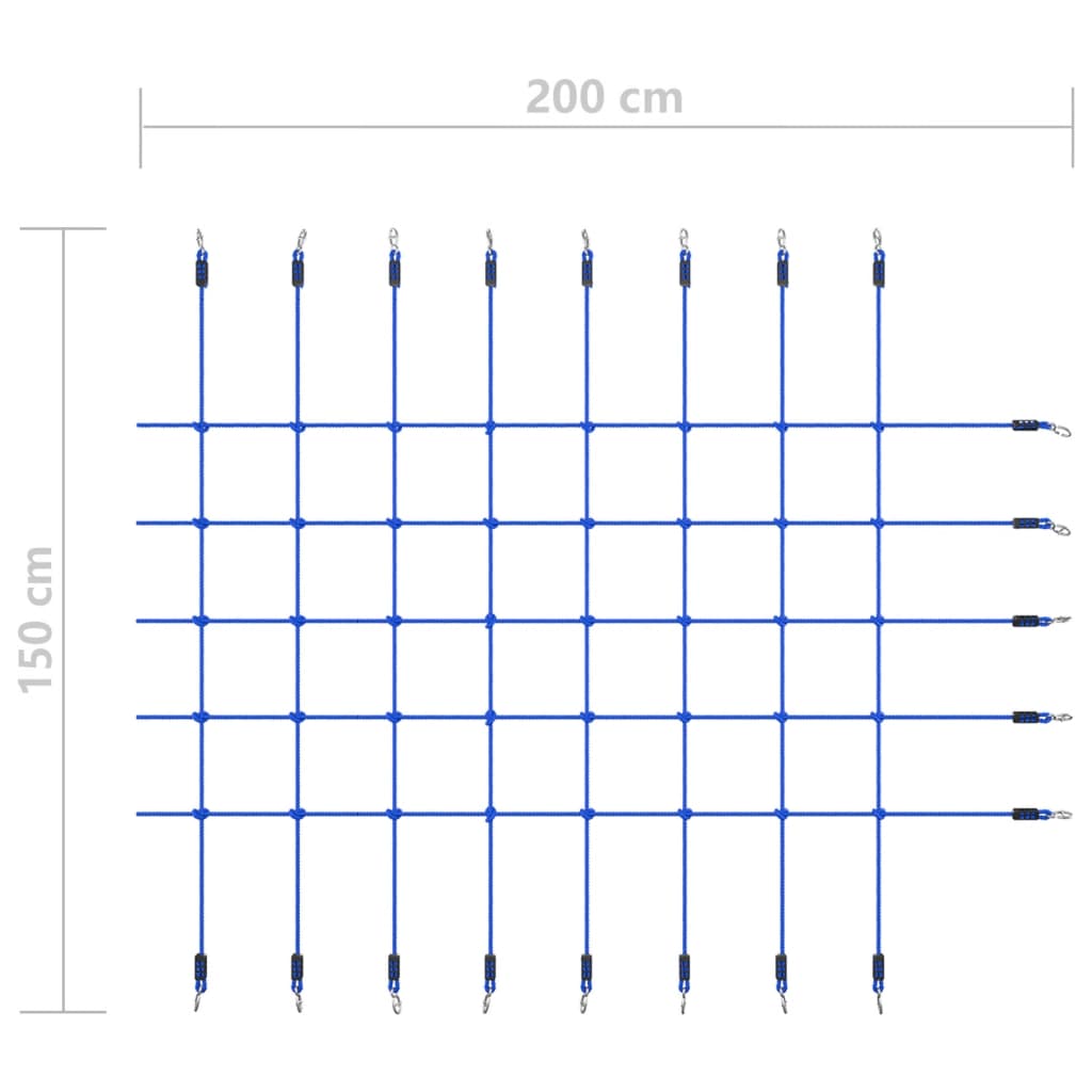 vidaXL Mreža za penjanje 200 x 150 cm plava