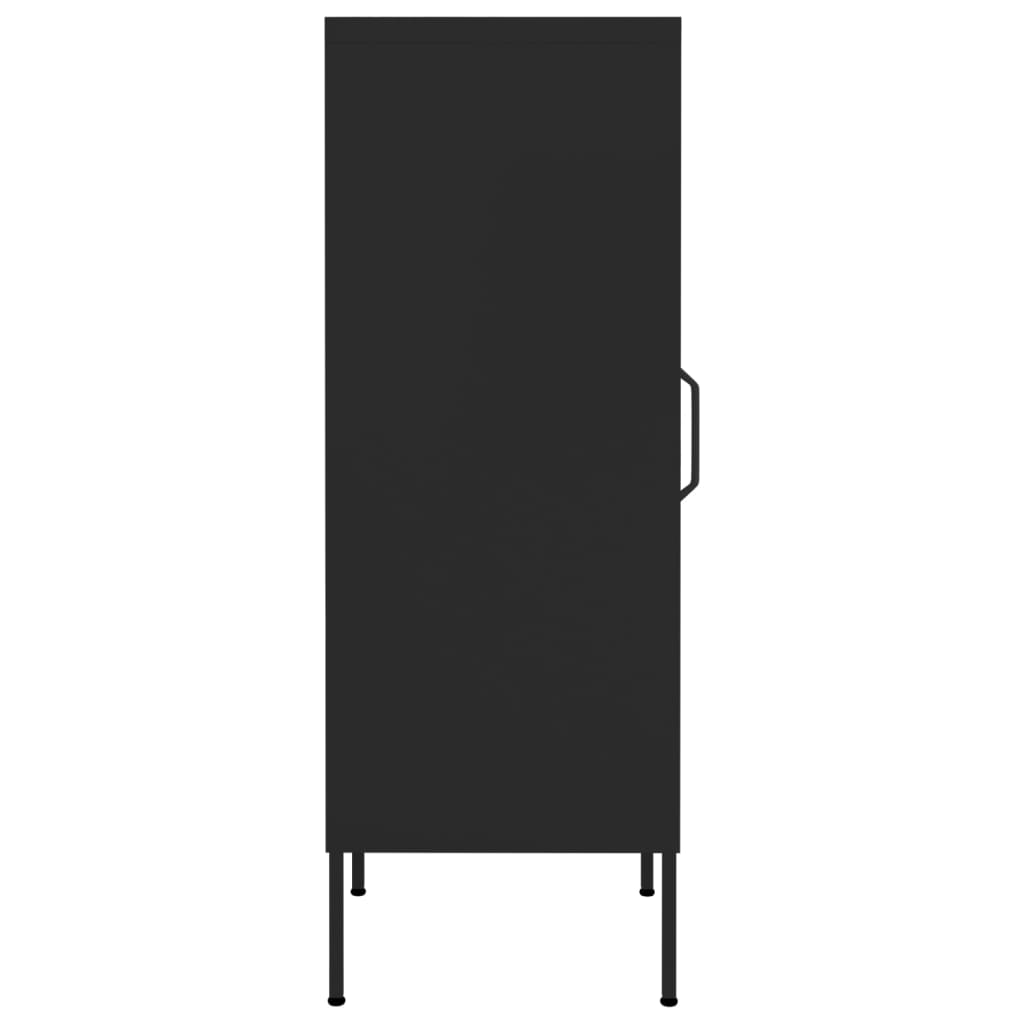 vidaXL Ormarić za pohranu crni 42,5 x 35 x 101,5 cm čelični
