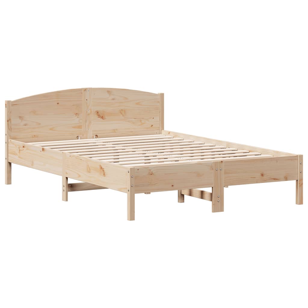 vidaXL Okvir za krevet s uzglavljem 150 x 200 cm borovina