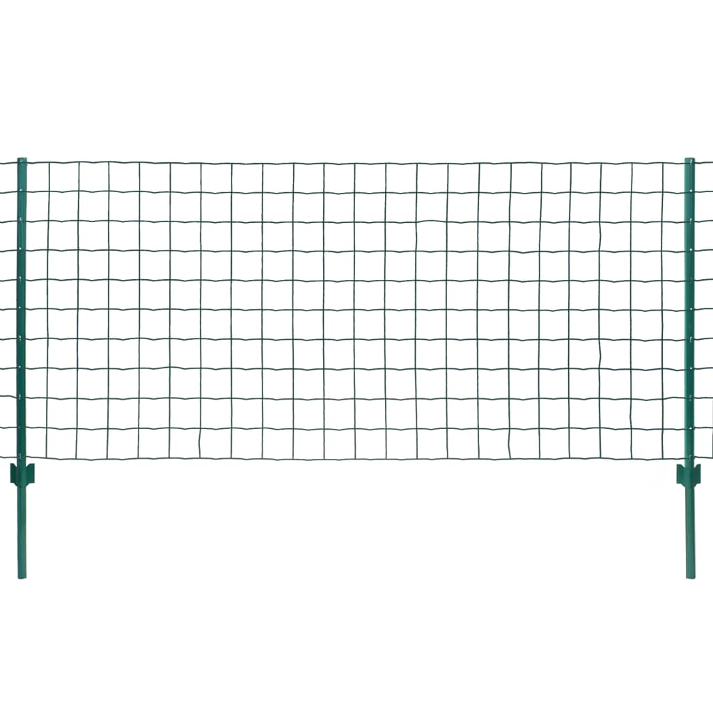 vidaXL Euro ograda 20 x 1,2 m čelična zelena