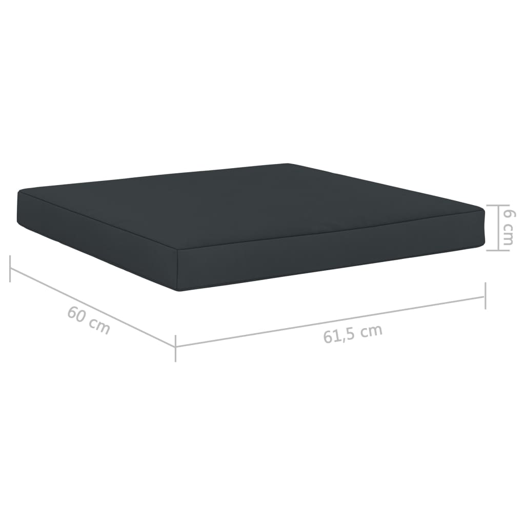 vidaXL Paletni podni jastuk od tkanine 60 x 61,5 x 6 cm antracit