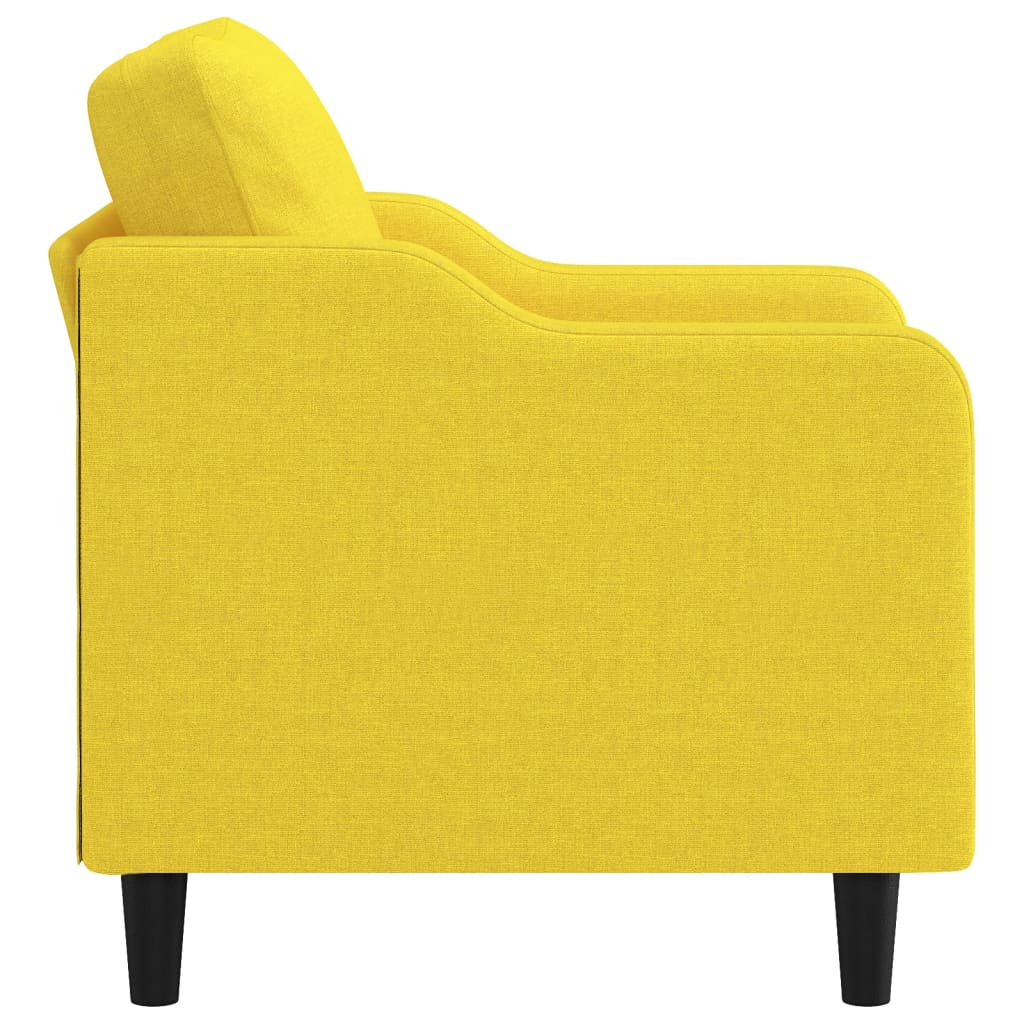 vidaXL Fotelja Svjetložuta 60 cm od tkanine