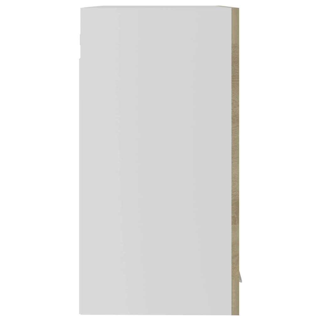 vidaXL Viseći stakleni ormarić boja hrasta 60 x 31 x 60 cm drveni